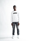 MEN The Velvet Print Sweater - White