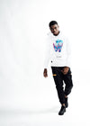 MEN The Small Text Hoodie with Print - White