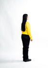 WOMEN The Velvet Print Sweater - Yellow